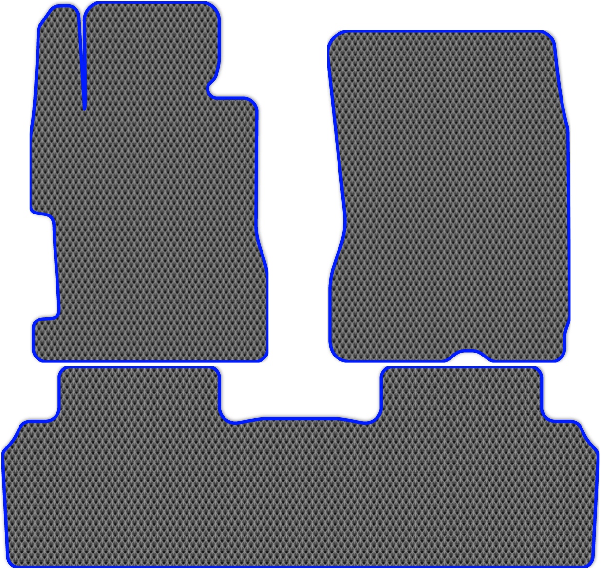 

Коврики ЭВА в салон для Honda Civic 8 (FD7, FD1) 2005 - 2011, 3 шт. серый, синий кант, 2306-W3NL-H