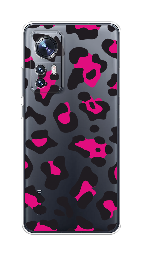 

Чехол на Xiaomi 12/12X/12S "Pink cow spots", Черный;розовый, 312350-1