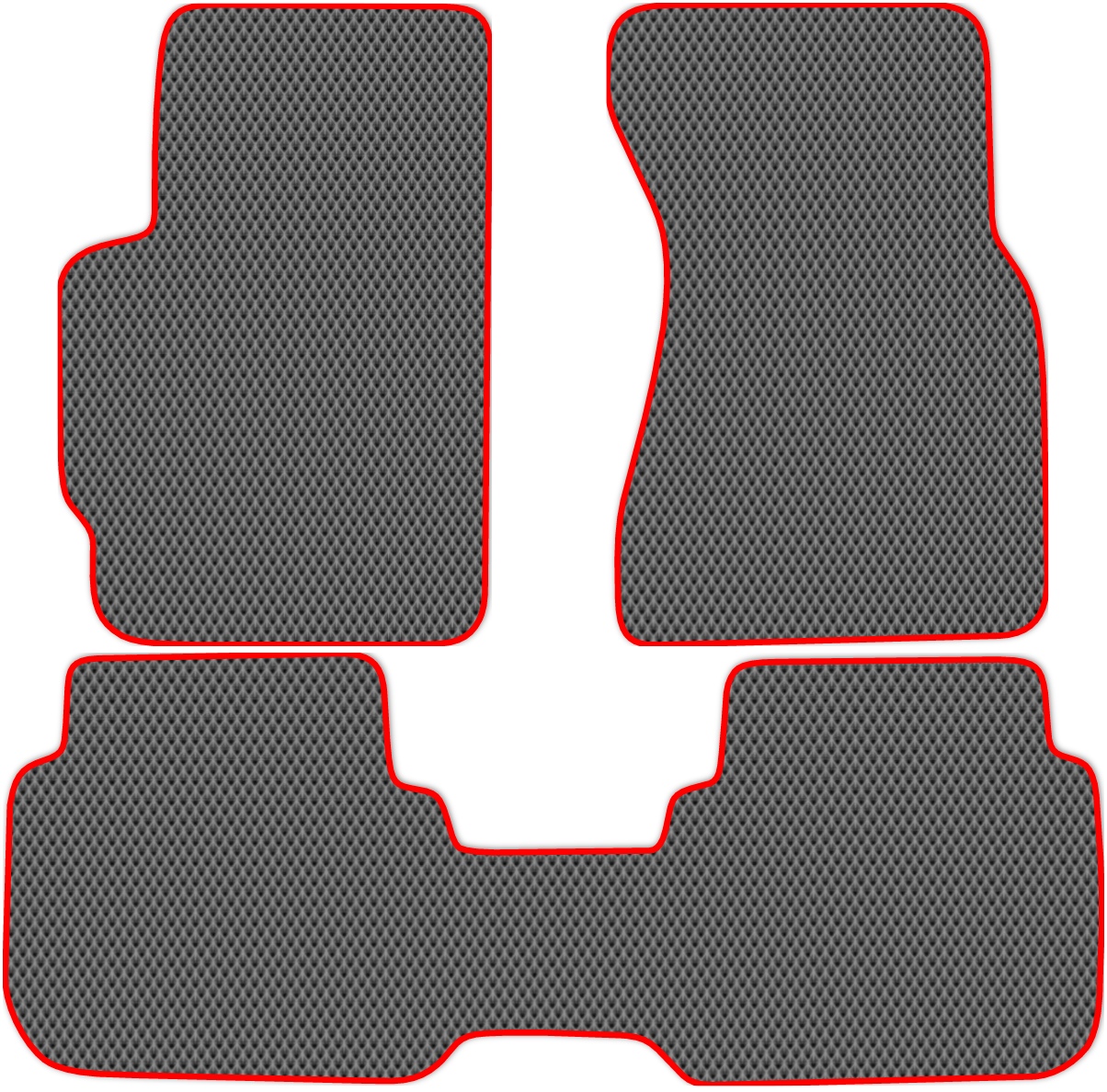 

Коврики ЭВА в салон для Honda CR-V (RD5) 2001 - 2004, 3 шт. серый, красный кант, 2309-W3N-H