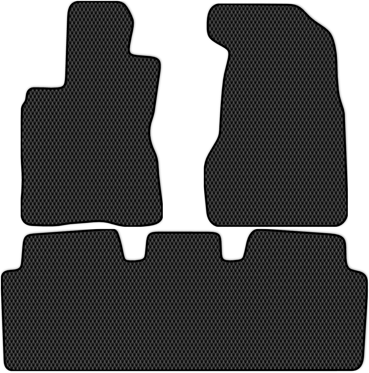 

Коврики ЭВА в салон для Honda CR-V 2 (RD8) 2004 - 2006, 3 шт. черный, 2310-W3N-H