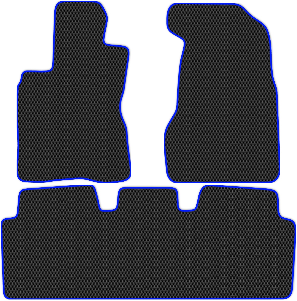 

Коврики ЭВА в салон для Honda CR-V 2 (RD8) 2004 - 2006, 3 шт. черный, синий кант, 2310-W3N-H
