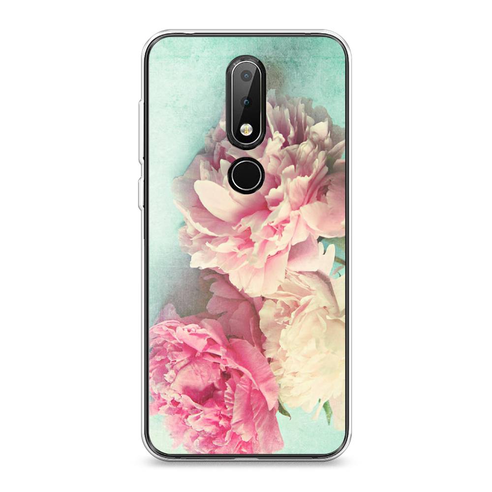 

Чехол Awog на Nokia X6 2018 / Нокиа X6 2018 "Пионы new", 121450-8