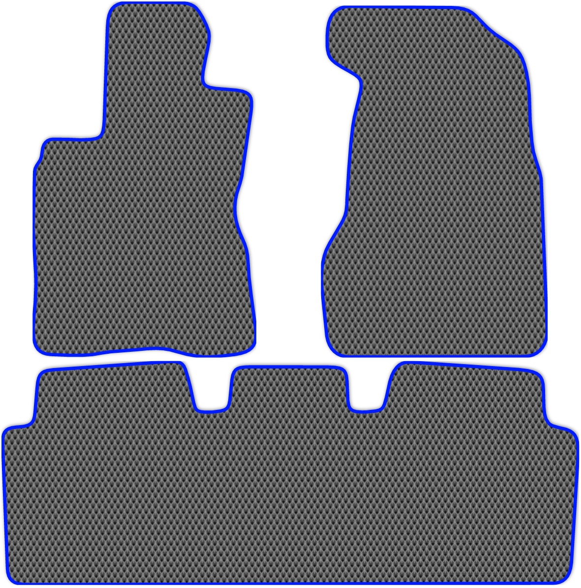 

Коврики ЭВА в салон для Honda CR-V 2 (RD8) 2004 - 2006, 3 шт. серый, синий кант, 2310-W3N-H