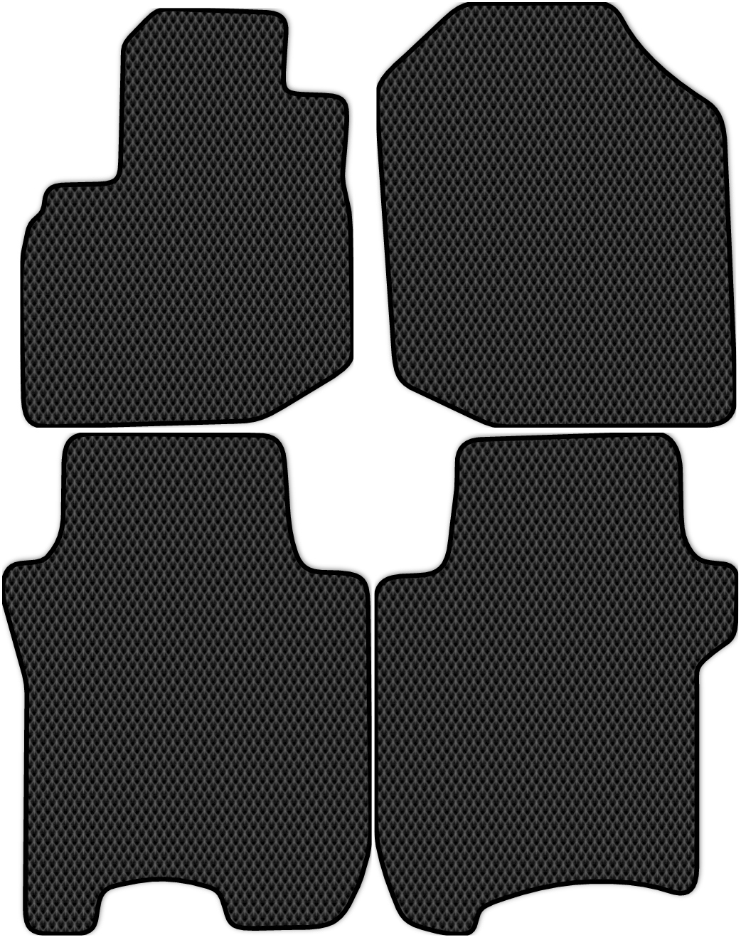 

Коврики ЭВА в салон для Honda Jazz 2 (GG) 2009 - 2013, 4 шт. черный, 2317-S4N-H
