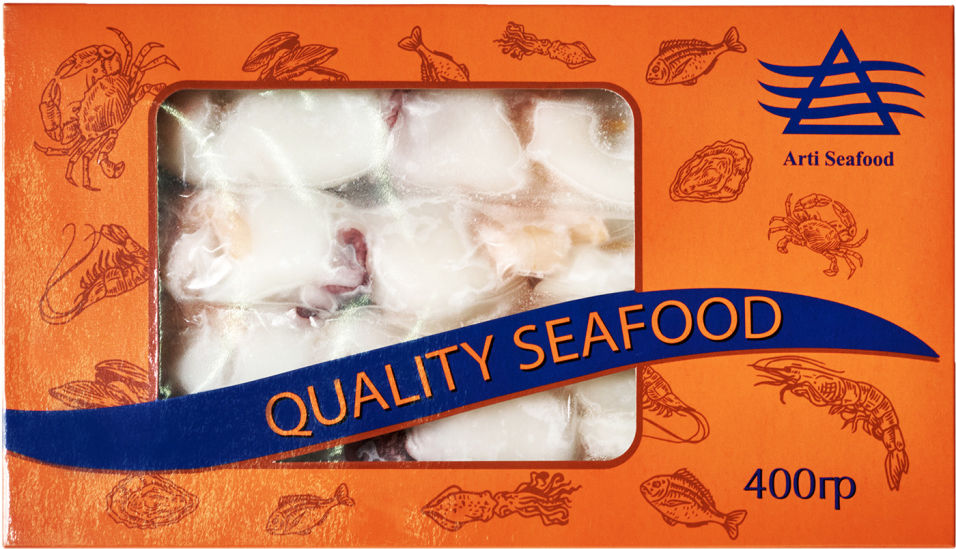 Шашлык из морепродуктов  Seafood Line из креветки мини-кальмара мини-каракатица 400г