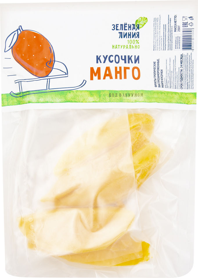 

Манго Зеленая линия кусочки замороженные 250г