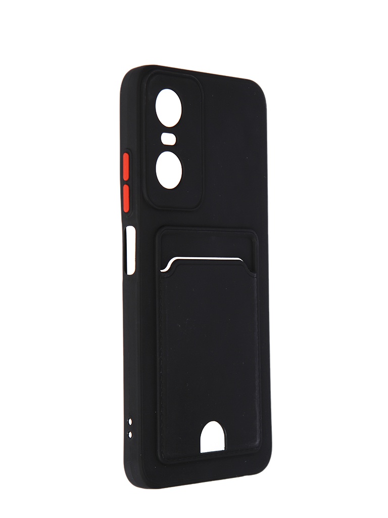 

Чехол DF для Tecno Pop 6 Pro Silicone с отделением для карты Black tCardCase-02, Черный, Tecno Pop 6 Pro