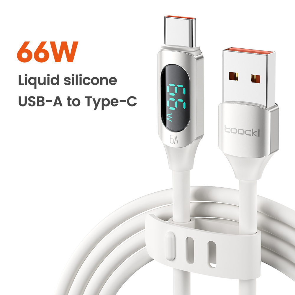 Кабель USB Type-C-USB Toocki 1 м белый