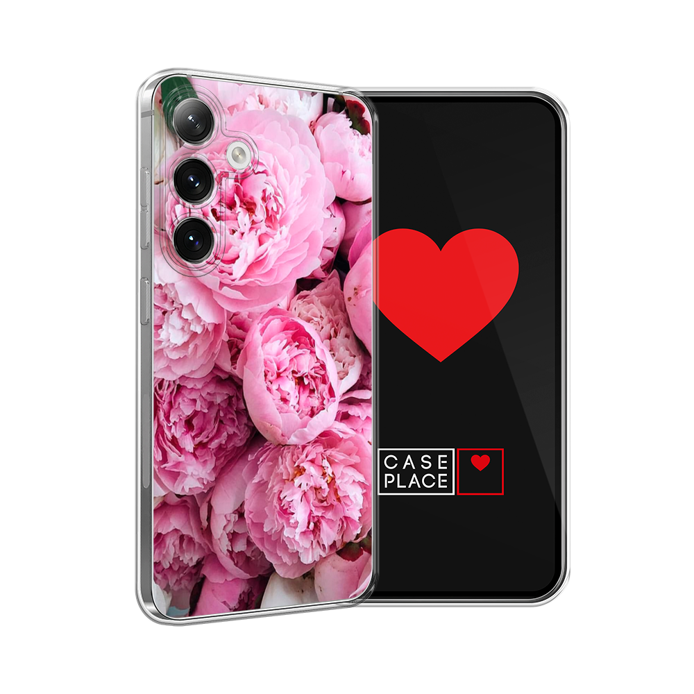 

Чехол на Samsung Galaxy S24 "Розовые пионы", Бежевый;розовый, 2109050-1