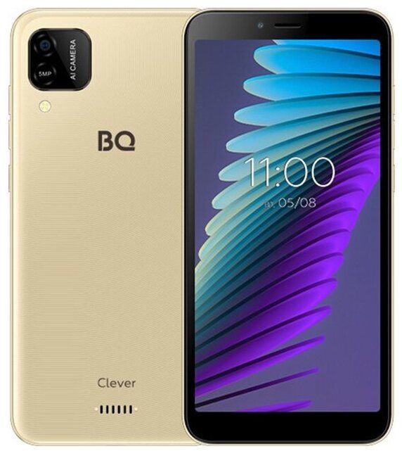 

Смартфон BQ Clever 3/16Gb, 5765L, золотистый (86191871)