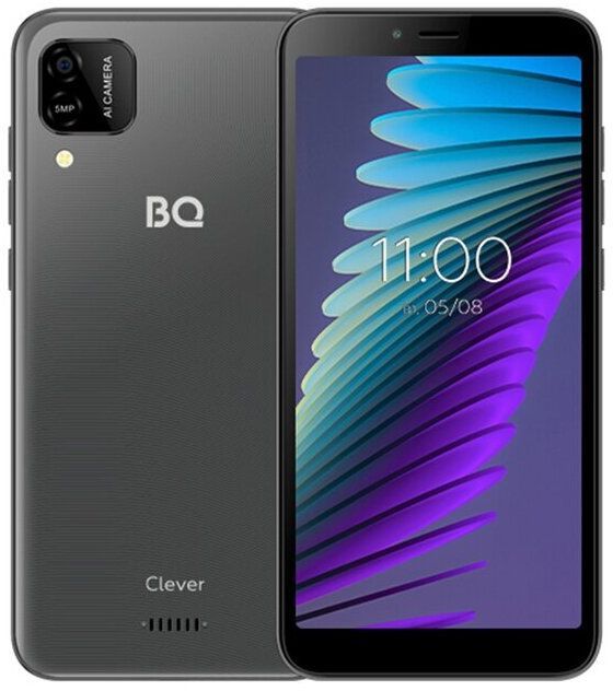 

Смартфон BQ Clever 3/16Gb, 5765L, серый (86191873)