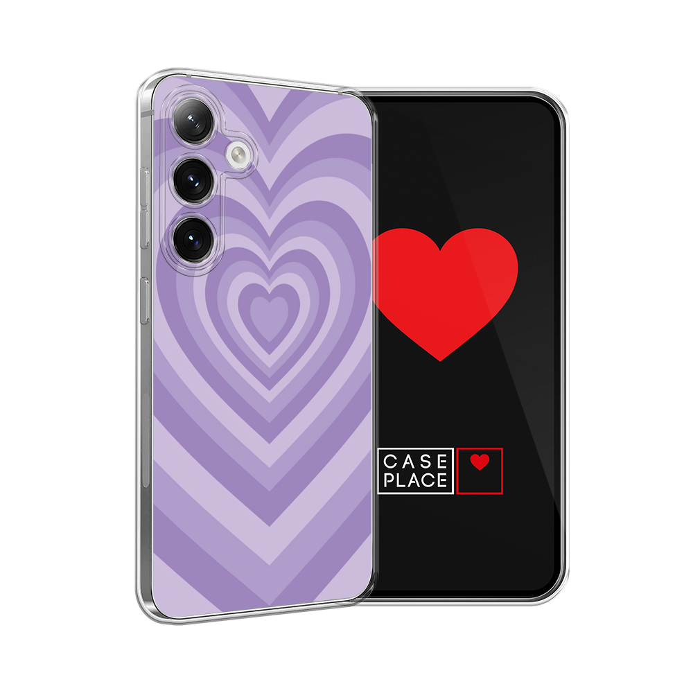 

Чехол на Samsung Galaxy S24 "Violet heart latte", Фиолетовый, 2109050-1