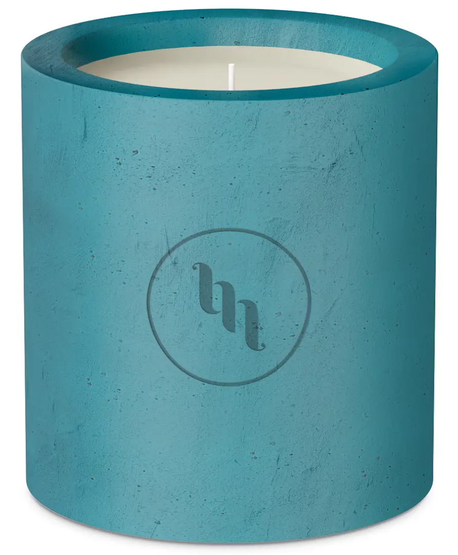 Свеча ароматизированная в гипсе Salto зеленая 7 см