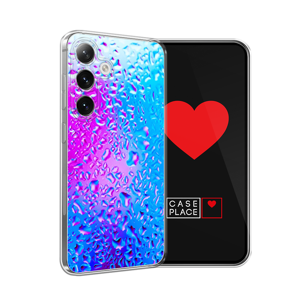 

Чехол на Samsung Galaxy S24 "Капли на стекле", Бирюзовый;розовый, 2109050-1