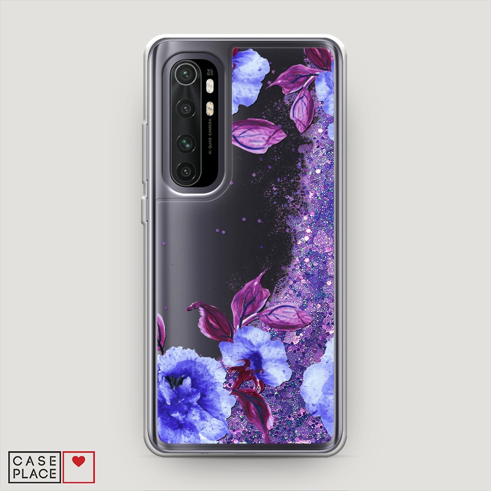 

Жидкий чехол с блестками "Цветочная фантазия 5" на Xiaomi Mi Note 10 lite, 38492-1