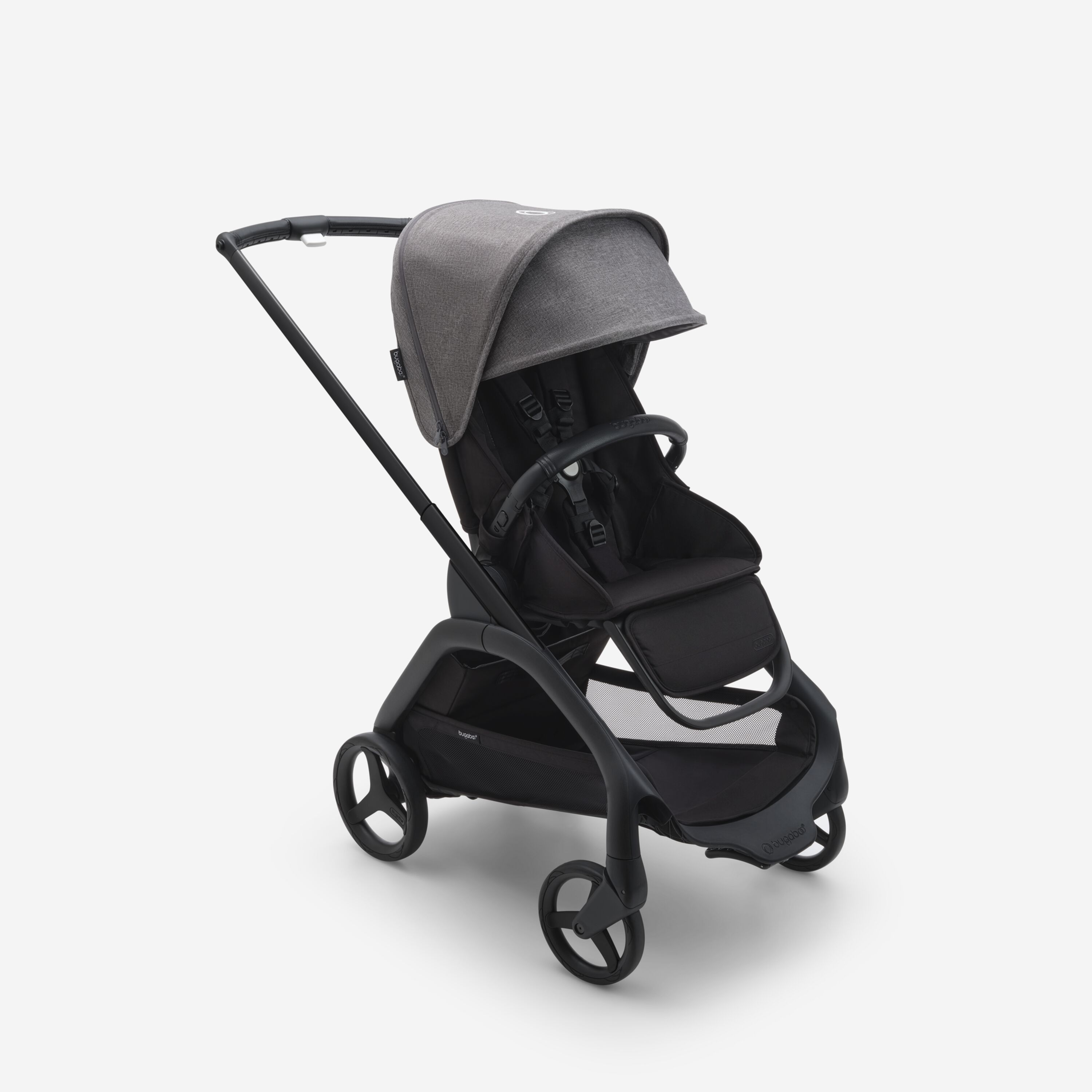 Коляска прогулочная Bugaboo Dragonfly Black, Midnight Black, Grey melange, 6м+ дождевик bugaboo для коляски dragonfly