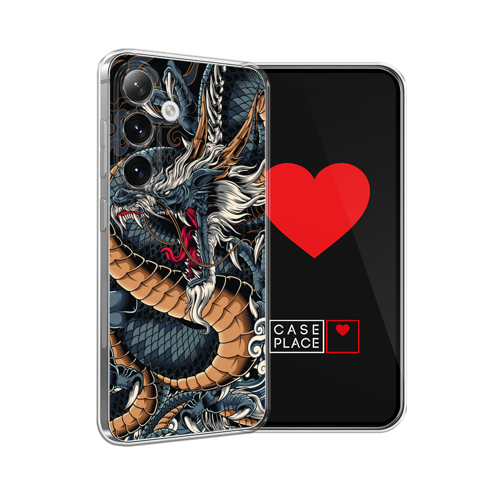 

Чехол на Samsung Galaxy S24 "Japanese Dragon", Коричневый;черный;синий, 2109050-1