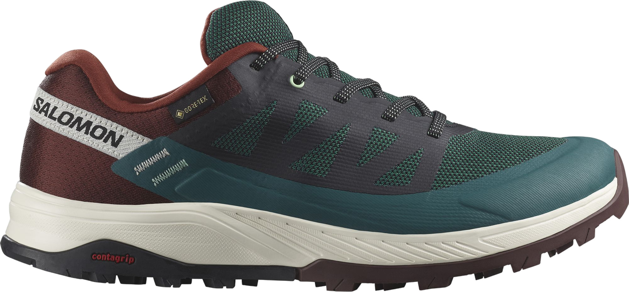 

Кроссовки мужские Salomon Outrise Gtx зеленые 9 UK, Зеленый, Outrise Gtx