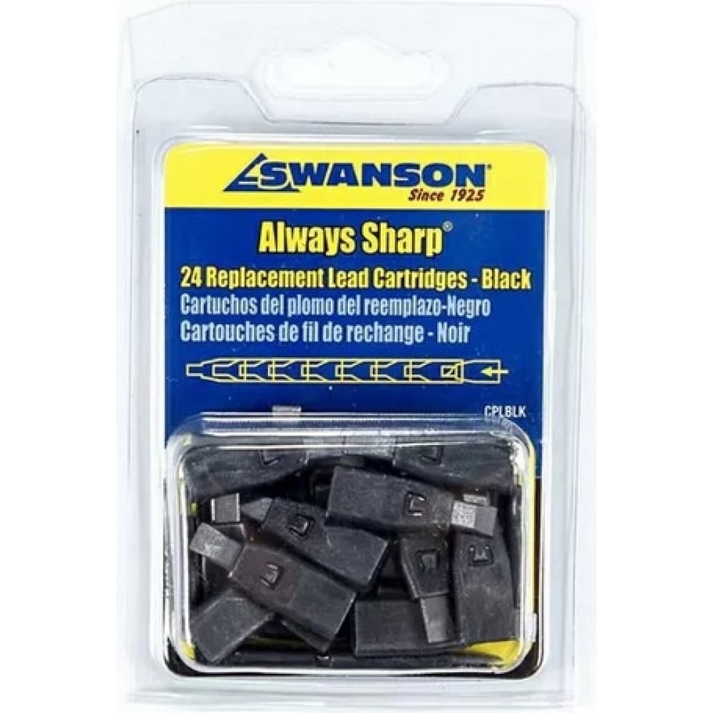 

Грифели для карандаша Swanson Always Sharp чёрные, в упаковке CPLBLK