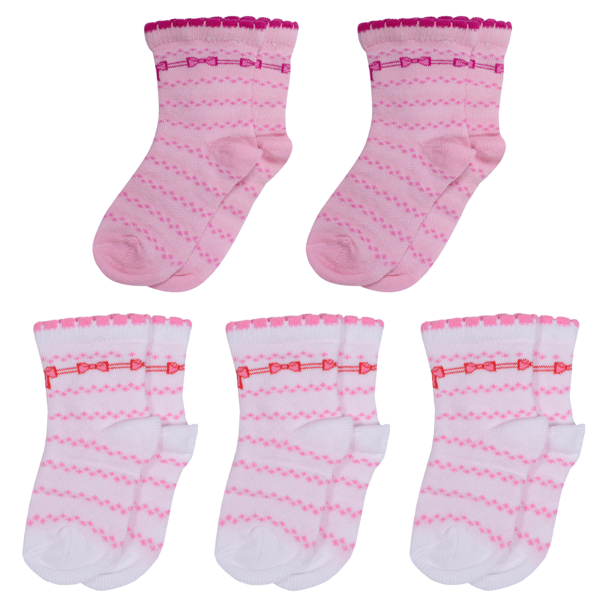 

Носки детские LorenzLine 5-Л23, розовый; белый, 16-18, 5-Л23