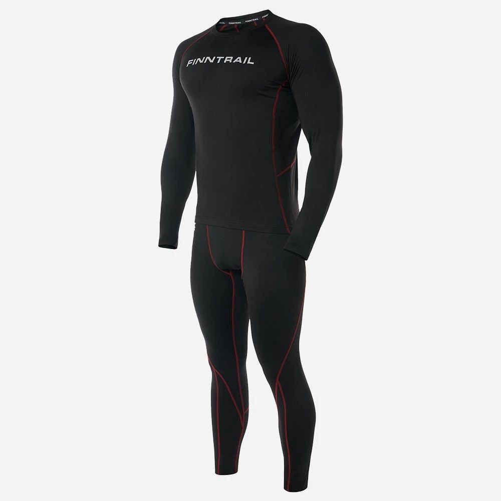 

Термобелье мужское Thermo-S флисовое влагоотводящее '6304Black-XL_N, Черный;красный, Thermo-S