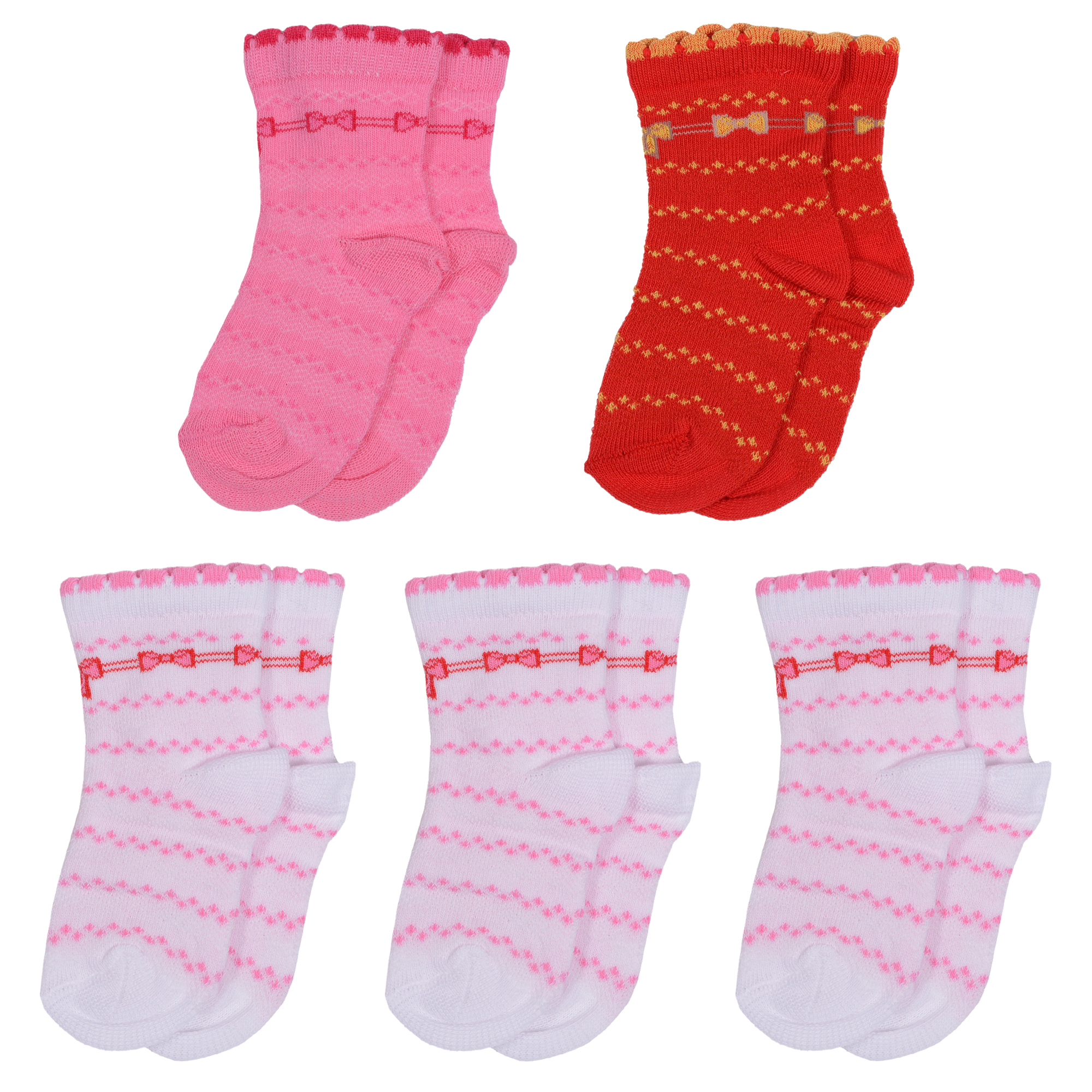 

Носки детские LorenzLine 5-Л23, розовый; красный; белый, 8-10, 5-Л23