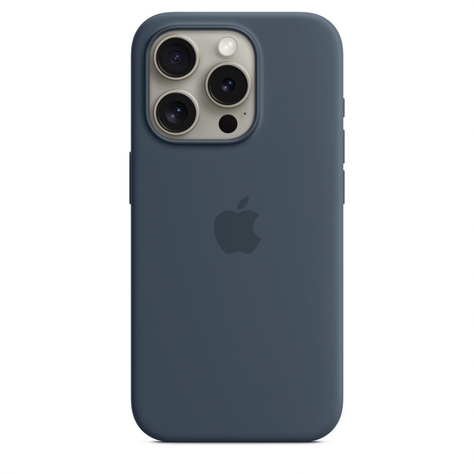 

Чехол Apple iPhone 15 Pro Silicone Case with MagSafe Storm Blue, Синий