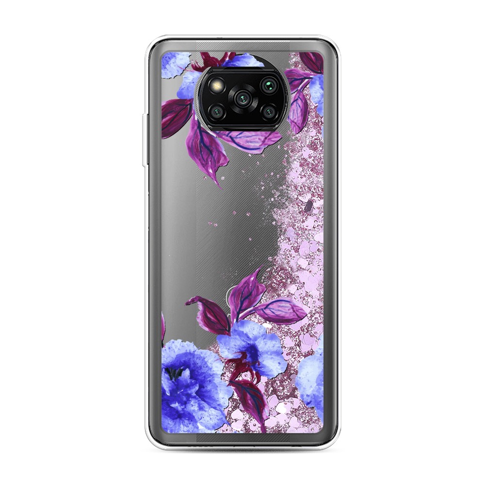 

Жидкий чехол с блестками "Цветочная фантазия 5" на Xiaomi Poco X3 Pro, 310694-1