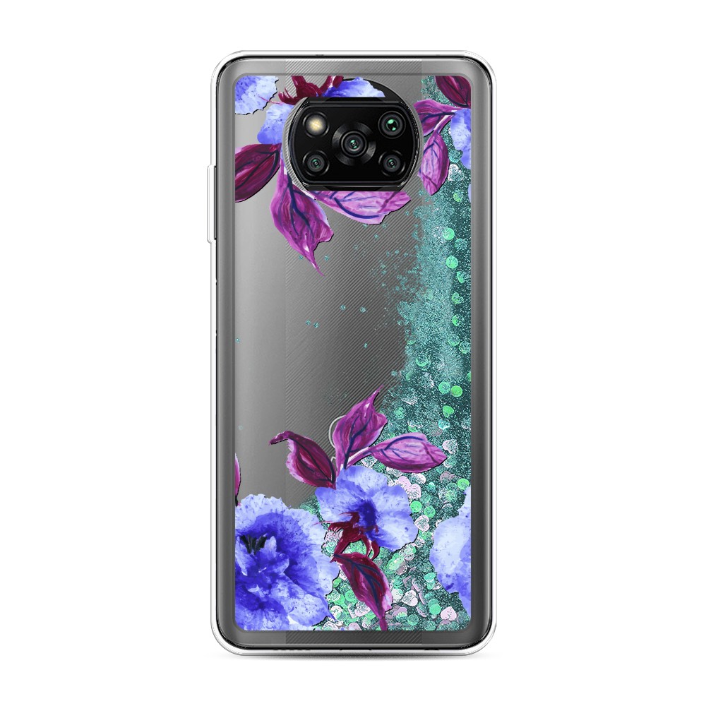 

Жидкий чехол с блестками "Цветочная фантазия 5" на Xiaomi Poco X3 Pro, 310695-1