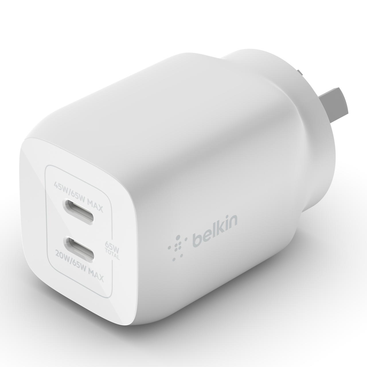 Сетевое зарядное устройство Belkin USB Type-C 2xUSB Type-C 1 А белый