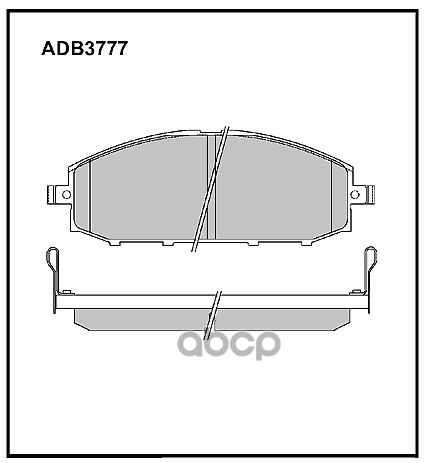 

Колодки передние NISSAN Patrol (Y61) 97->2010 ADB 3777 ALLIED NIPPON, ADB3777