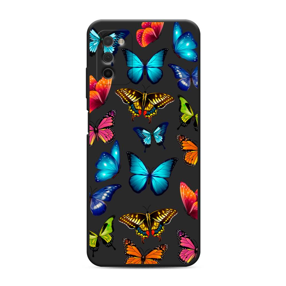 

Матовый силиконовый чехол "Разные бабочки" на Samsung Galaxy A03S, Разные бабочки