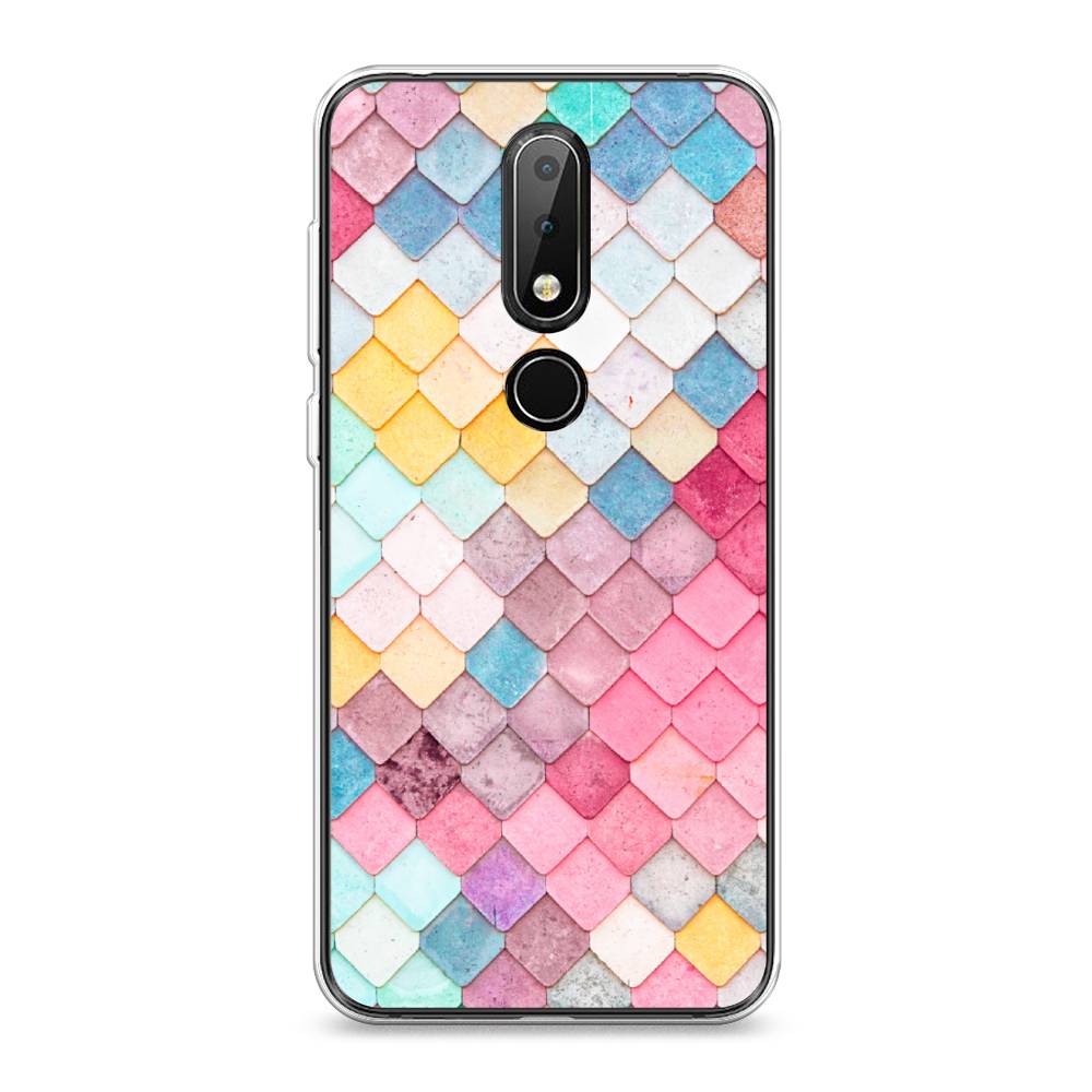 

Чехол Awog на Nokia X6 2018 / Нокиа X6 2018 "Нежные ромбики", Красный, 121450-4