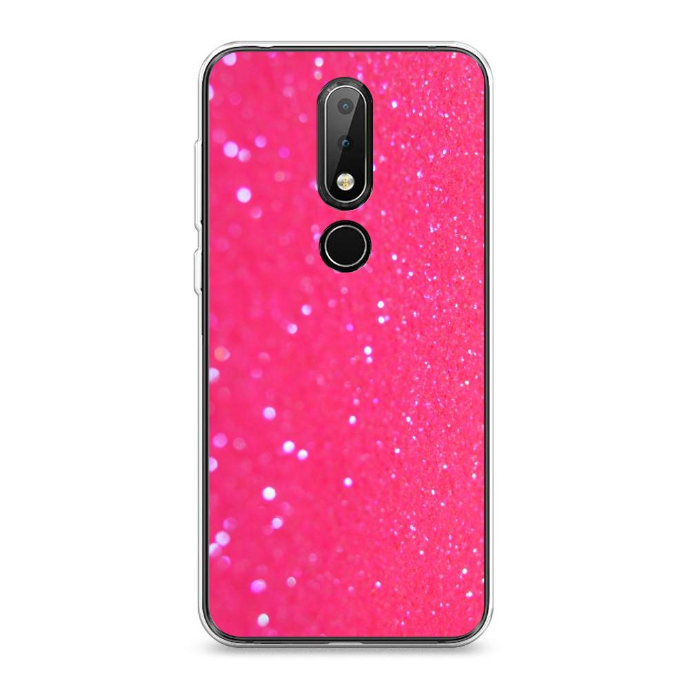 

Чехол Awog "Малиновые блестки рисунок" для Nokia X6 2018