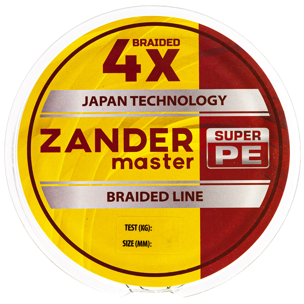 Шнур плетеный Zander Master SUPER PE 4X 125 м, 0.10 мм, т.зеленый, 4.23 кг