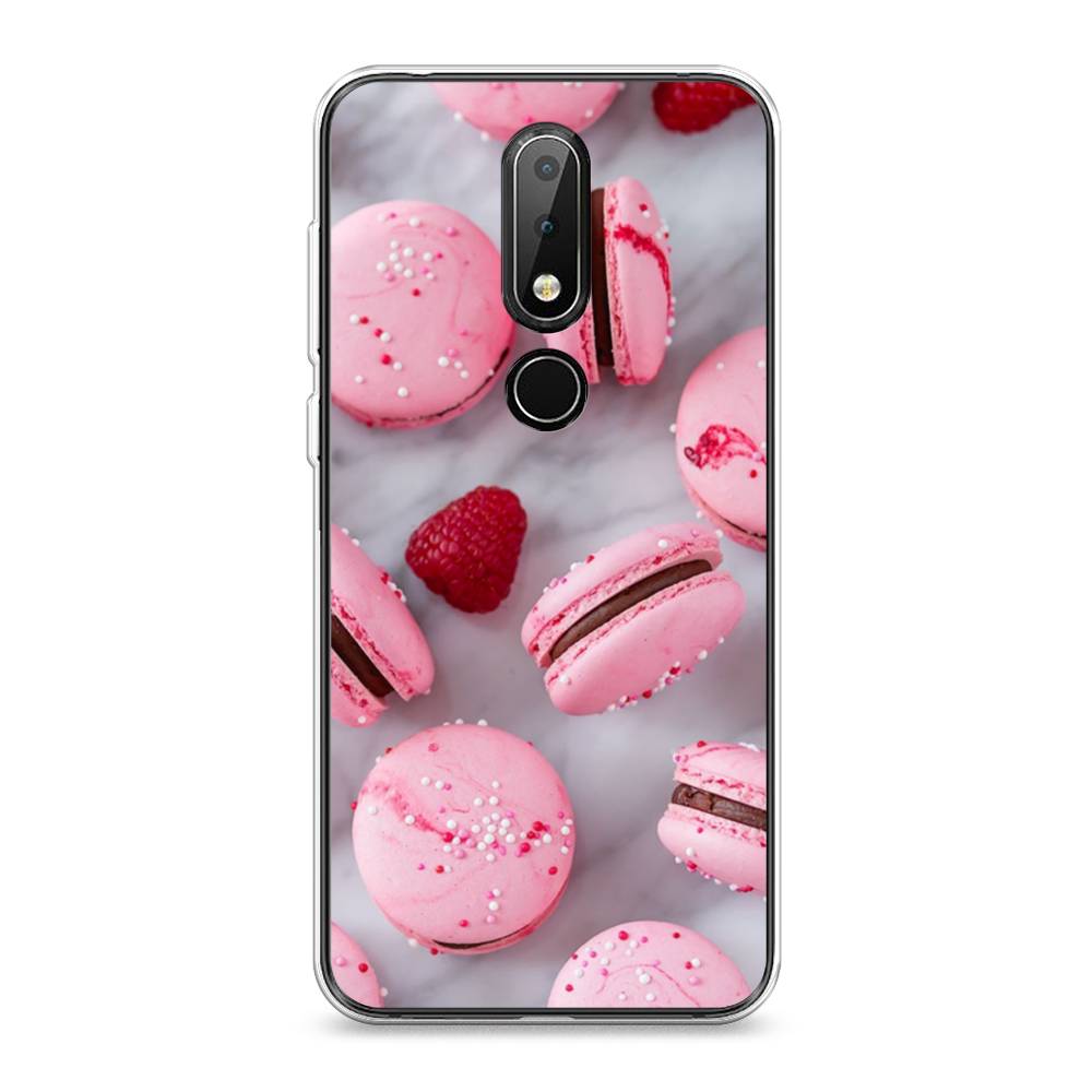 

Чехол Awog на Nokia X6 2018 / Нокиа X6 2018 "Макарони с малиной", Серый;розовый, 121450-10