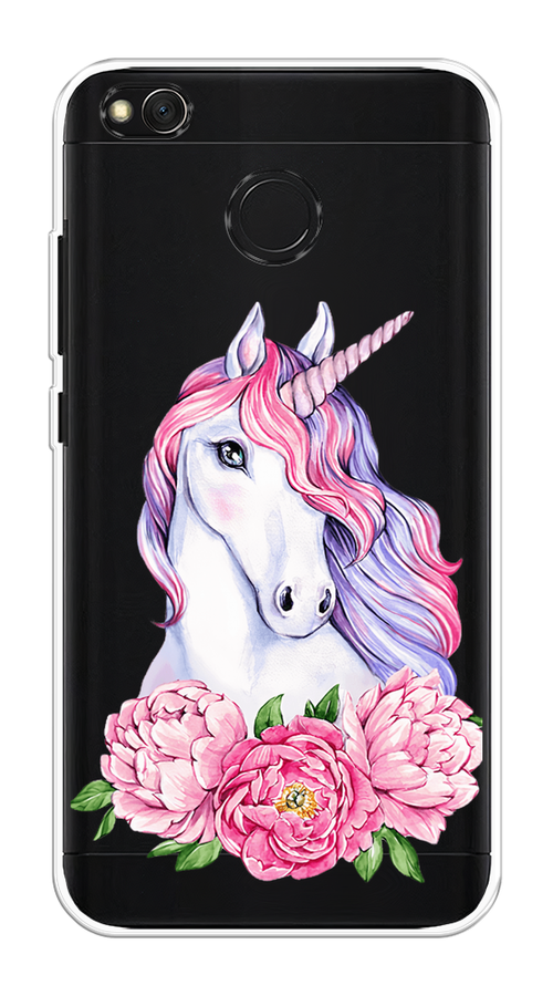 

Чехол на Xiaomi Redmi 4X "Единорог с пионами", Розовый;белый;зеленый, 31450-1