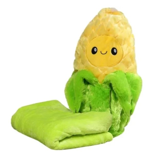 фото Мягкая игрушка panawealth кукуруза с пледом внутри