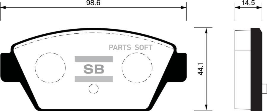 

Тормозные колодки Sangsin brake задние SP1514, SP1514