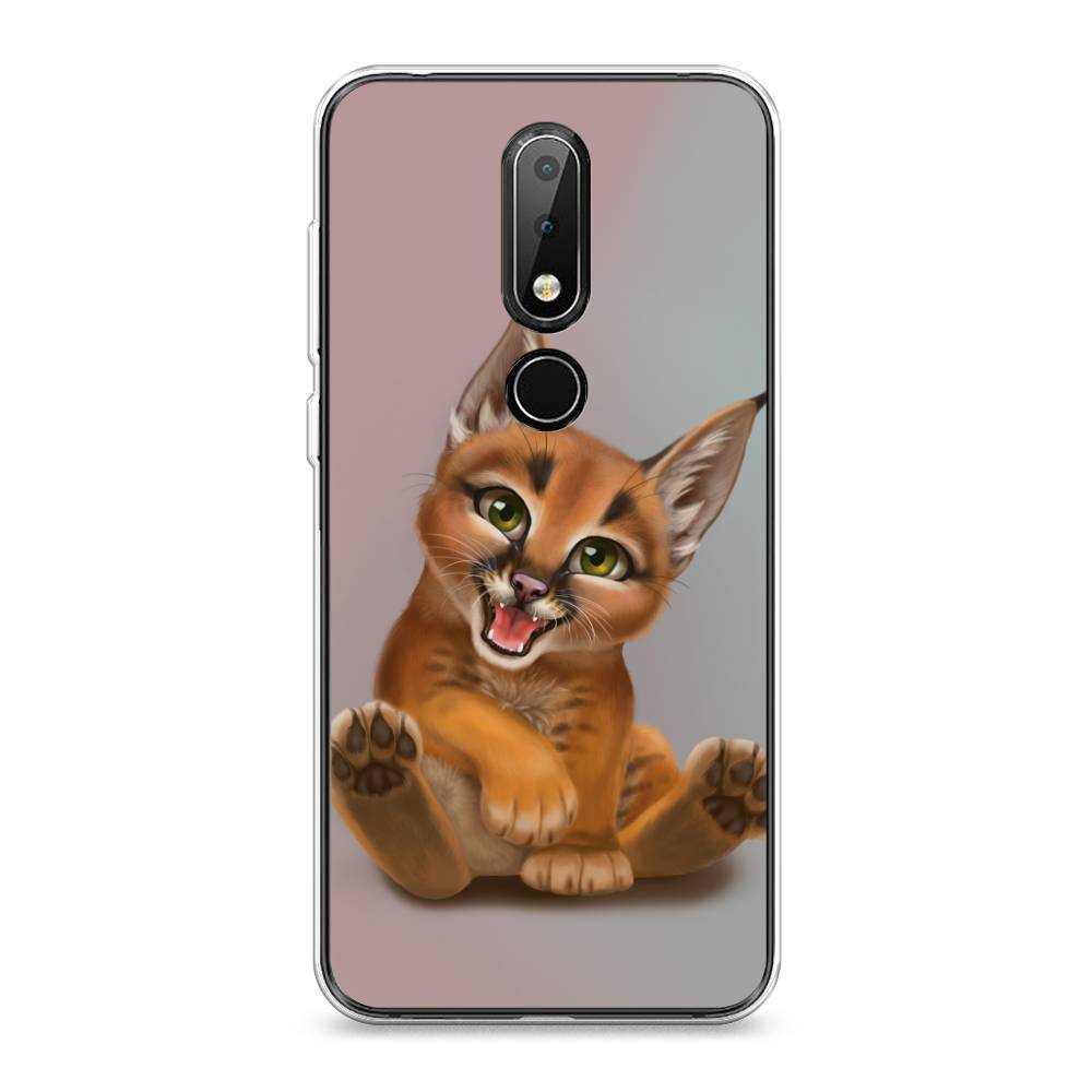 

Чехол Awog на Nokia X6 2018 / Нокиа X6 2018 "Малыш рыси", Оранжевый;серый, 121450-1
