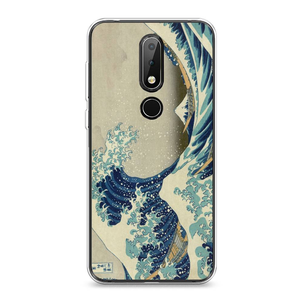 

Чехол Awog на Nokia X6 2018 / Нокиа X6 2018 "Большая волна в Канагаве", Серый;синий;голубой, 121450-9