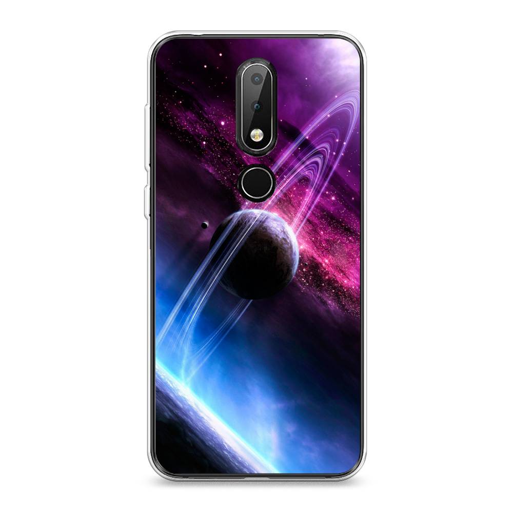 

Чехол Awog на Nokia X6 2018 / Нокиа X6 2018 "Космос 17", Черный;фиолетовый, 121450-4