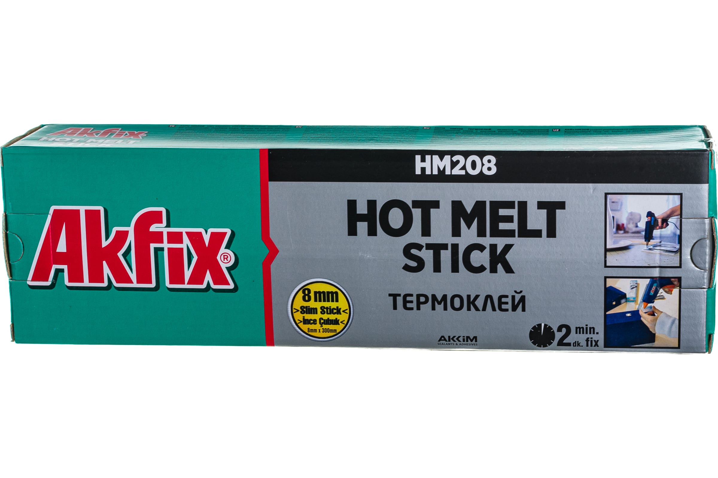 фото Клей akfix термо hm208 8 мм, 1 кг 78 шт ga120