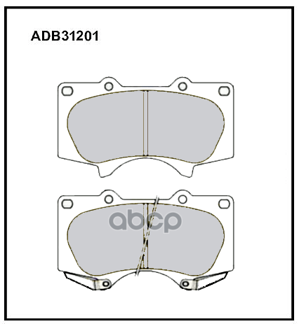 

Колодки передние LEXUS / TOYOTA / MITSUBISHI ADB 31201 ALLIED NIPPON, ADB31201
