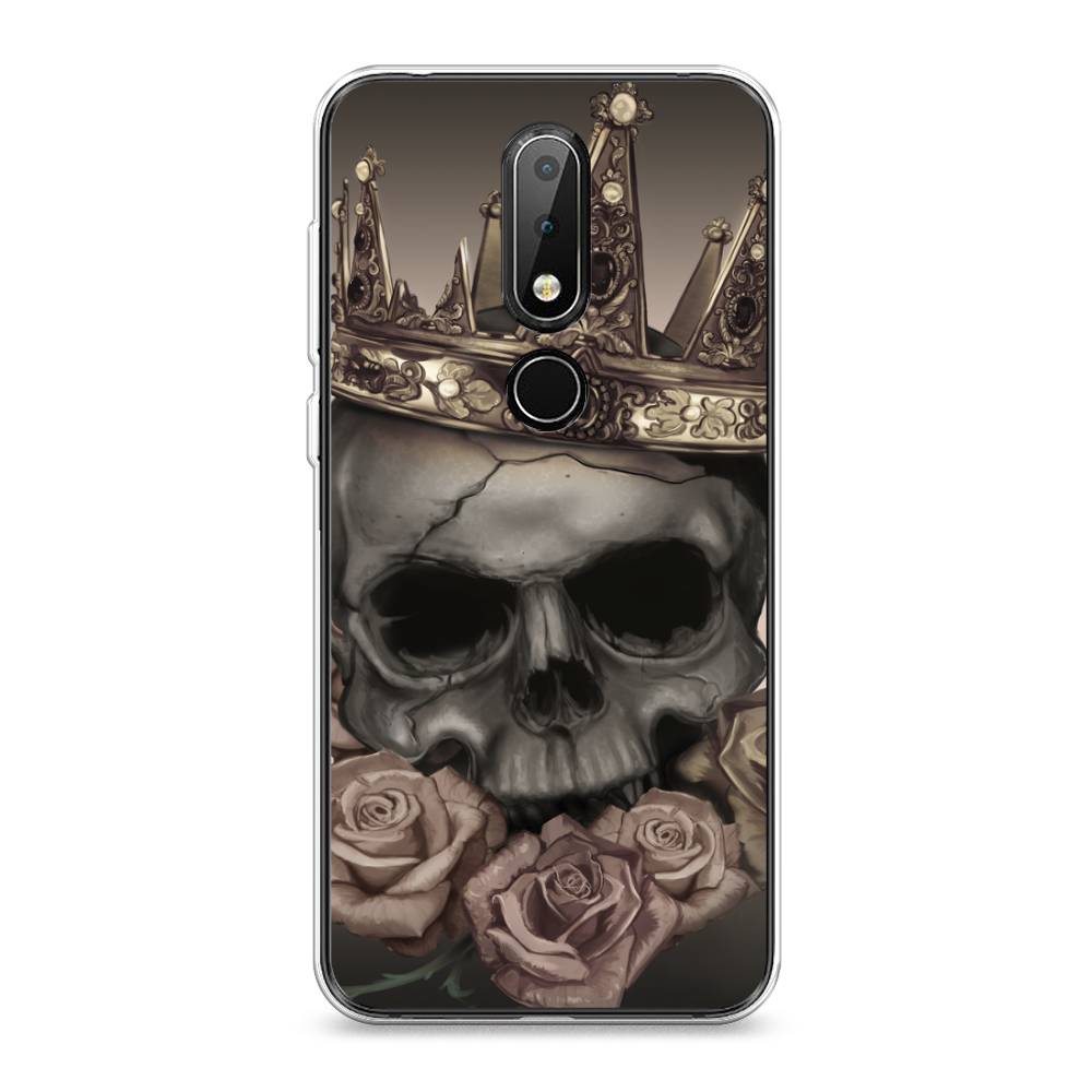 

Чехол Awog на Nokia X6 2018 / Нокиа X6 2018 "Череп 22", Серый;черный;бежевый, 121450-9