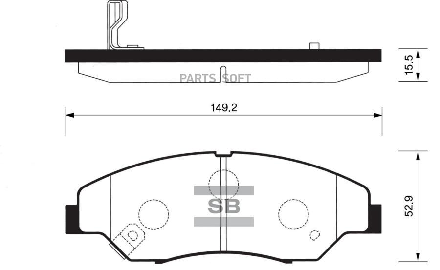 

Тормозные колодки Sangsin brake передние SP1118, SP1118