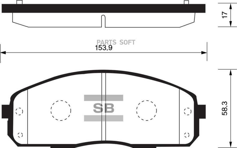 

Тормозные колодки Sangsin brake передние SP1174, SP1174