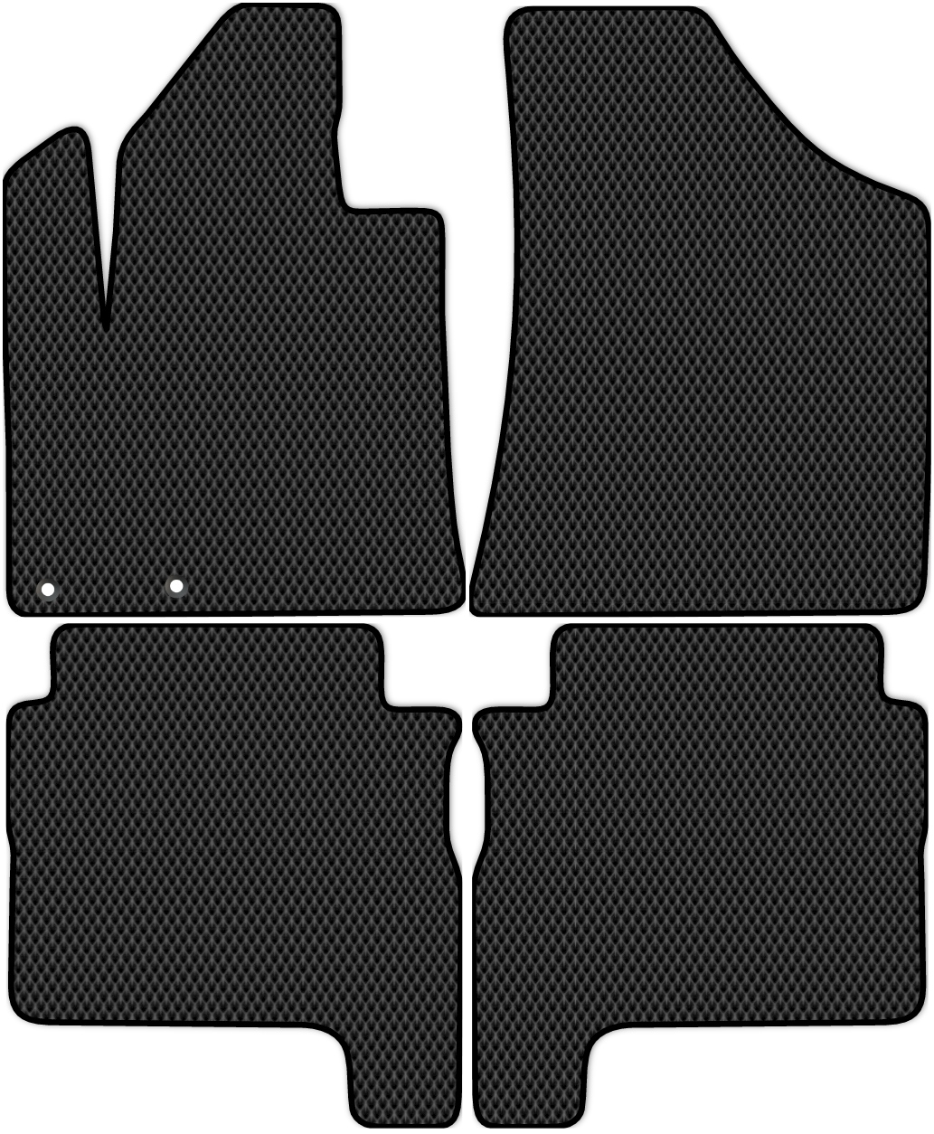 

Коврики ЭВА в салон для Hyundai Santa Fe 2 (CM) 2006 - 2009, 4 шт. черный, 2414-S4YL-H