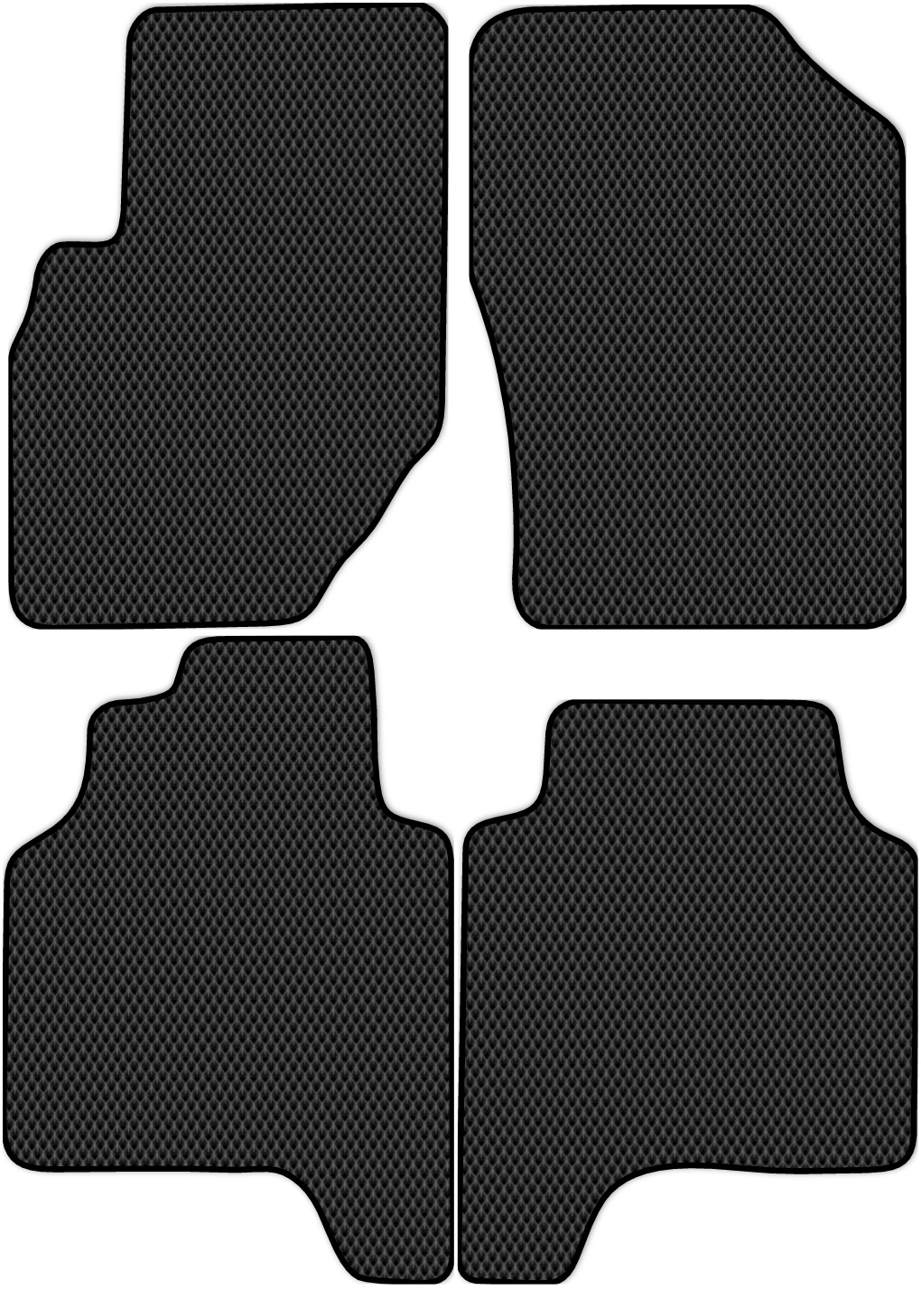 

Коврики ЭВА в салон для Hyundai Tarracan (HP) 2001 - 2007, 4 шт. черный, 2419-S4N-H
