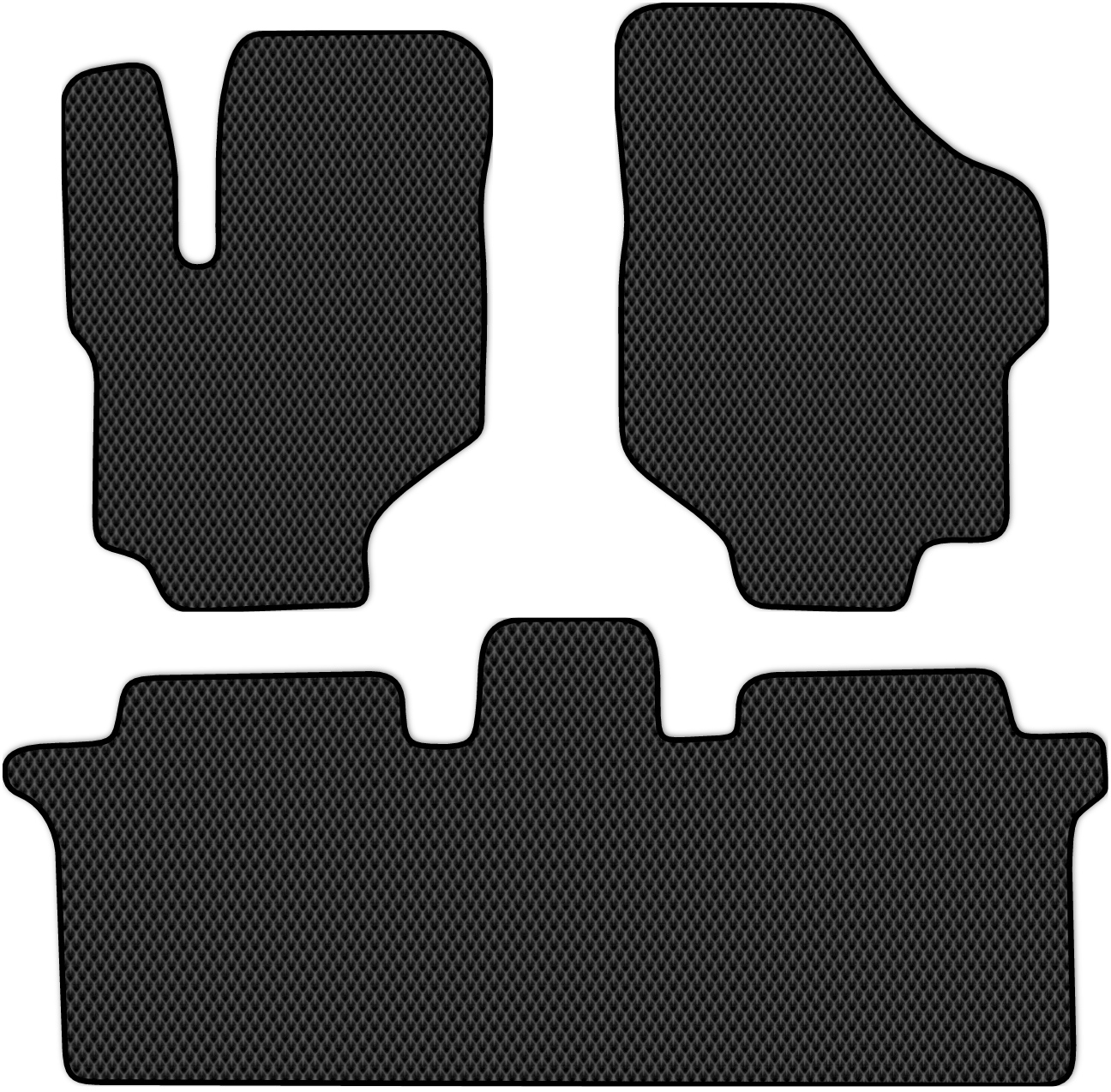 

Коврики ЭВА в салон для Hyundai Trajet 2004 - 2008, 3 шт. черный, 2420-W3NL-H
